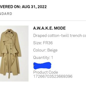 A.W.A.K.E MODE trench coat